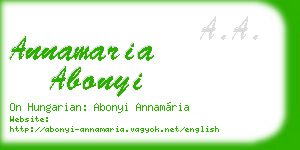 annamaria abonyi business card